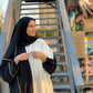 white black abaya